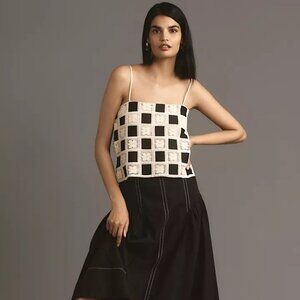 ANTHROPOLOGIE: Crochet Blocked Tank